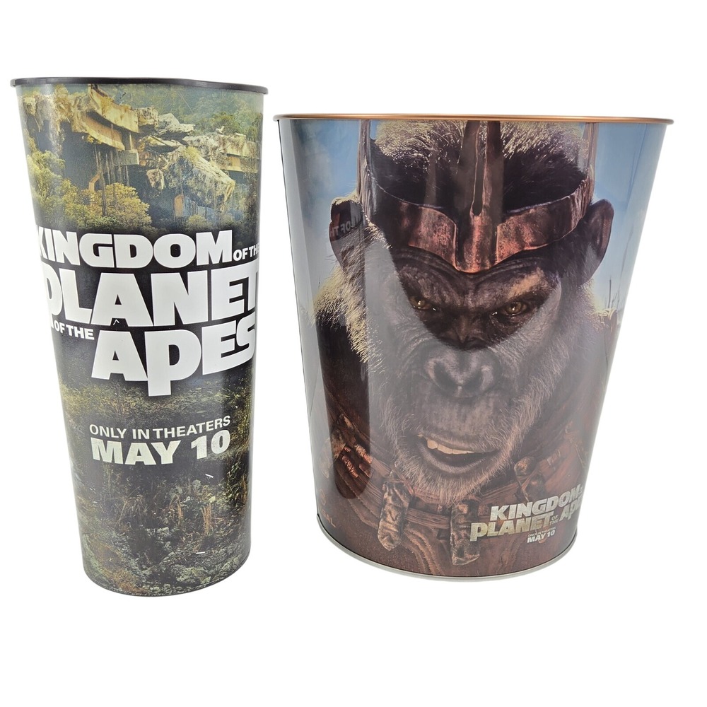 Kingdom Of The Planet Of The Apes ‎ AMC Cinema Movie Popcorn Tin Container Cup